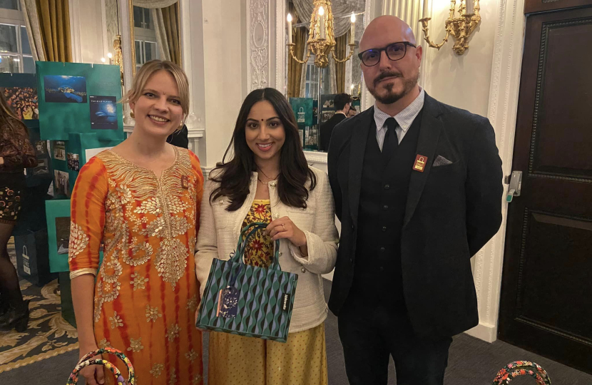 Shivani Raja with members of the British Fashion Council and Bags of Ethics