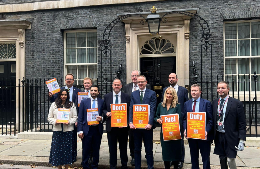 Shivani Raja MP and other Conservative MP's outside 10 Downing Street