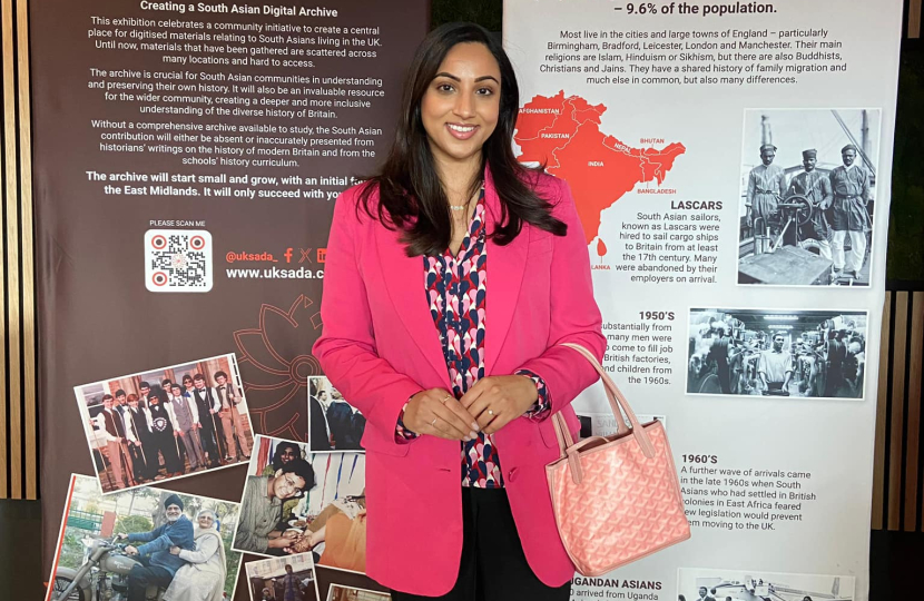 Shivani Raja MP at the UK South Asian Digital Archive