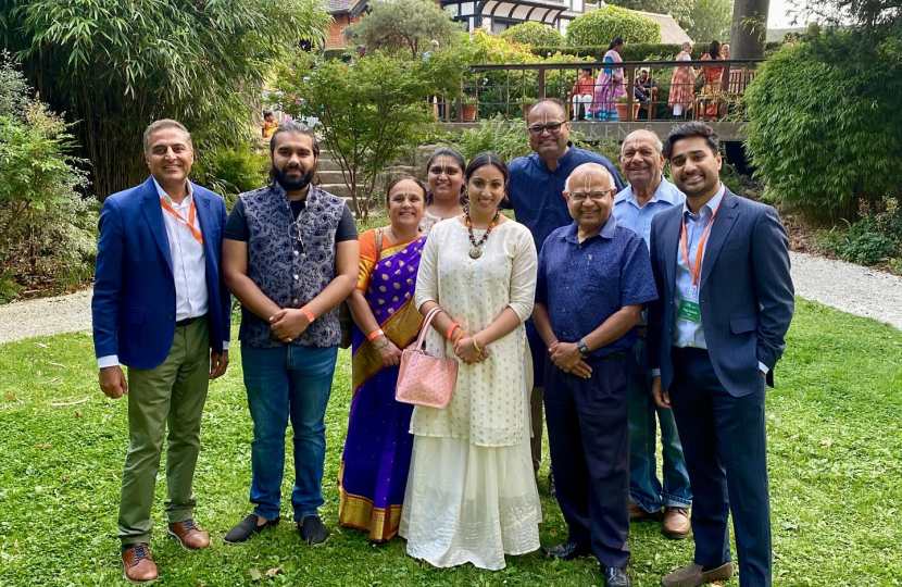 Shivani Raja MP at Bhaktivedanta Manor.