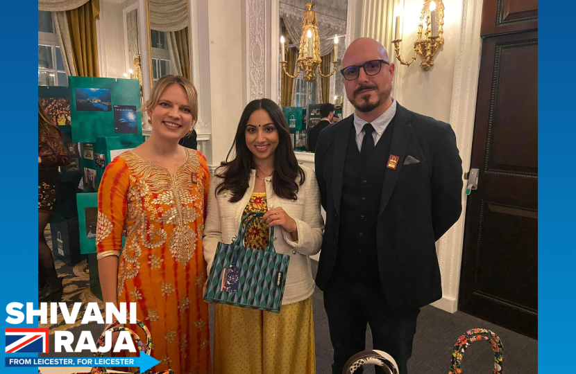 Shivani Raja with members of the British Fashion Council and Bags of Ethics