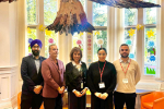 Shivani Raja MP with staff at Falcons Primary School