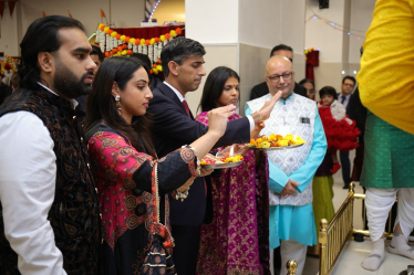 Shivani Raja MP engaging in Diwali festivities with Rishi Sunak MP