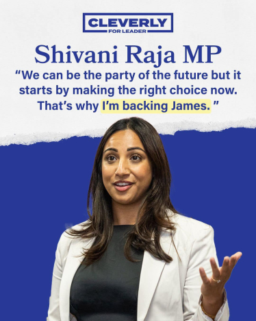 Shivani Raja MP supports the Rt Hon James Cleverly MP