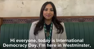 Shivani Raja MP celebrates International Democracy Day