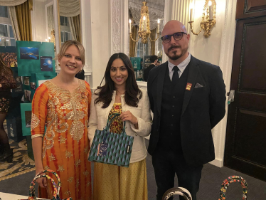 Shivani Raja with members of the British Fashion Council and Bags of Ethics