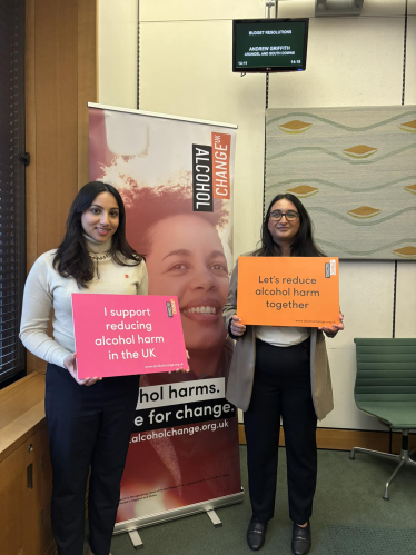 Shivani Raja MP with Alcohol Change UK in Westminster. 