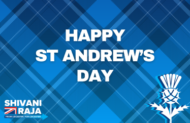 Image reads 'Happy St Andrew's Day'